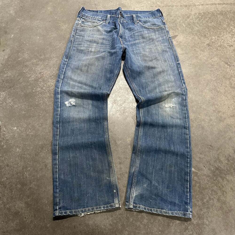Levi's 527 Boot Cut Distressed Blue Jeans Men's 36x30